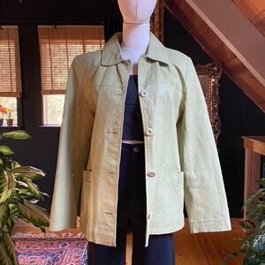 Green Leather Jacket Vintage